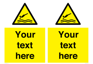 Custom Warning diving area